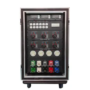 Nuovo arrivo 400A camlock power distro rack con uscita socapex a 19pin e uscita edison 46 canali distribuzione dell'alimentazione della fase