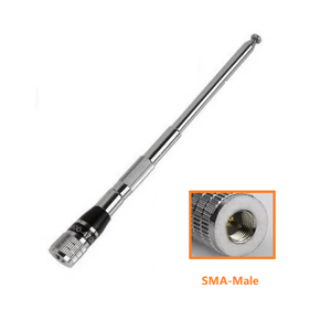 Antena de Radio Bidireccional Flexible SCBXZ Telescópica para TV, 144/430MHz, 2.5dBi, 170/450mm, TNC SMA-Macho - Product Image 3