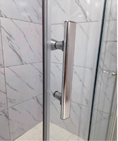 Cadre en aluminium Portable forme demi-ronde salle de bain cabines de douche enceinte chambres bain coulissant porte de douche en verre avec M étanche