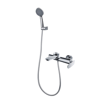 Robinet de douche européen en laiton or Rose salle de bain ensemble de douche de bain chromé