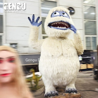 Décoration de Yeti à fourrure mignon de modèle animal artificiel pour le parc d'enfants