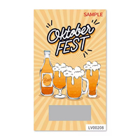 Cartes à gratter pour le jeu de l'Oktoberfest, cartes à gratter gagnantes, impression numérique, échantillons de conception de billets à gratter, carte à gratter