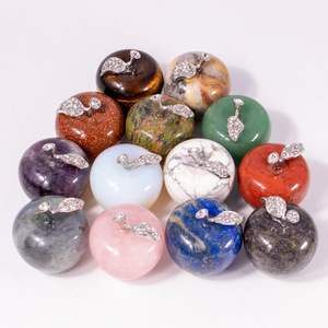 <span class=keywords><strong>Piedra</strong></span> <span class=keywords><strong>de</strong></span> Cristal Natural, Cuarzo Rosa, Amatista, Lapislázuli, Ojo <span class=keywords><strong>de</strong></span> Tigre, Aventurina, Adornos <span class=keywords><strong>de</strong></span> Manzana, Decoraciones para el Hogar, Regalo <span class=keywords><strong>de</strong></span> Navidad - Product Image 4