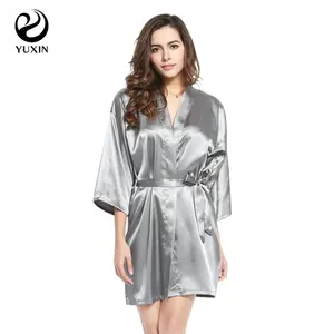 Women Silk Kimono Robes Bath Robe Custom Made Japan Kimono Robe Plus Size Women's Sleepwear 6010