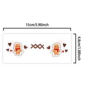 Tatouages temporaires de Noël, autocollants pour le visage, dessins animés mignons, réaliste, bonhomme en pain d'épices, flocon de neige, <span class=keywords><strong>tatouage</strong></span> imperméable pour le visage, le cou, le <span class=keywords><strong>bras</strong></span> - Product Image 2