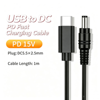 Emulator Decoy Trigger PD Multi Protokol USB-C ke DC 5.5x2.5mm Barrel Jack 9V 12V 15V 20V 3A untuk Laptop Router Modem Proyektor
