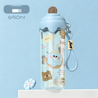 Gourde écologique réutilisable avec couvercle et paille, nouvelle bouteille, gourde pour enfants, vente en gros