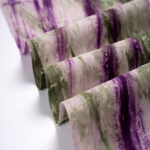 Tela de Lino y Algodón de Alta Calidad, Teñida con Técnica Tie Dye, Orgánica y Transpirable, 55% Lino, 45% Algodón, 132cm, 165gsm, para Camisas y Vestidos - Product Image 3