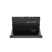 Commutateur KVM LED compact 15,6 pouces 8 ports VGA HD, console de commutation KVM en rack 1U, prend en charge 1920*1080P, écran LCD 15,6 pouces