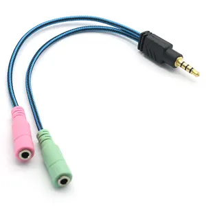 Schlussverkauf tragbar hohe Qualität hoher Farbwert 3,5 mm 2 in 1 Y-Splitter-Adapter Kabel-Audio-Kopfhörer-Splitter-Adapter