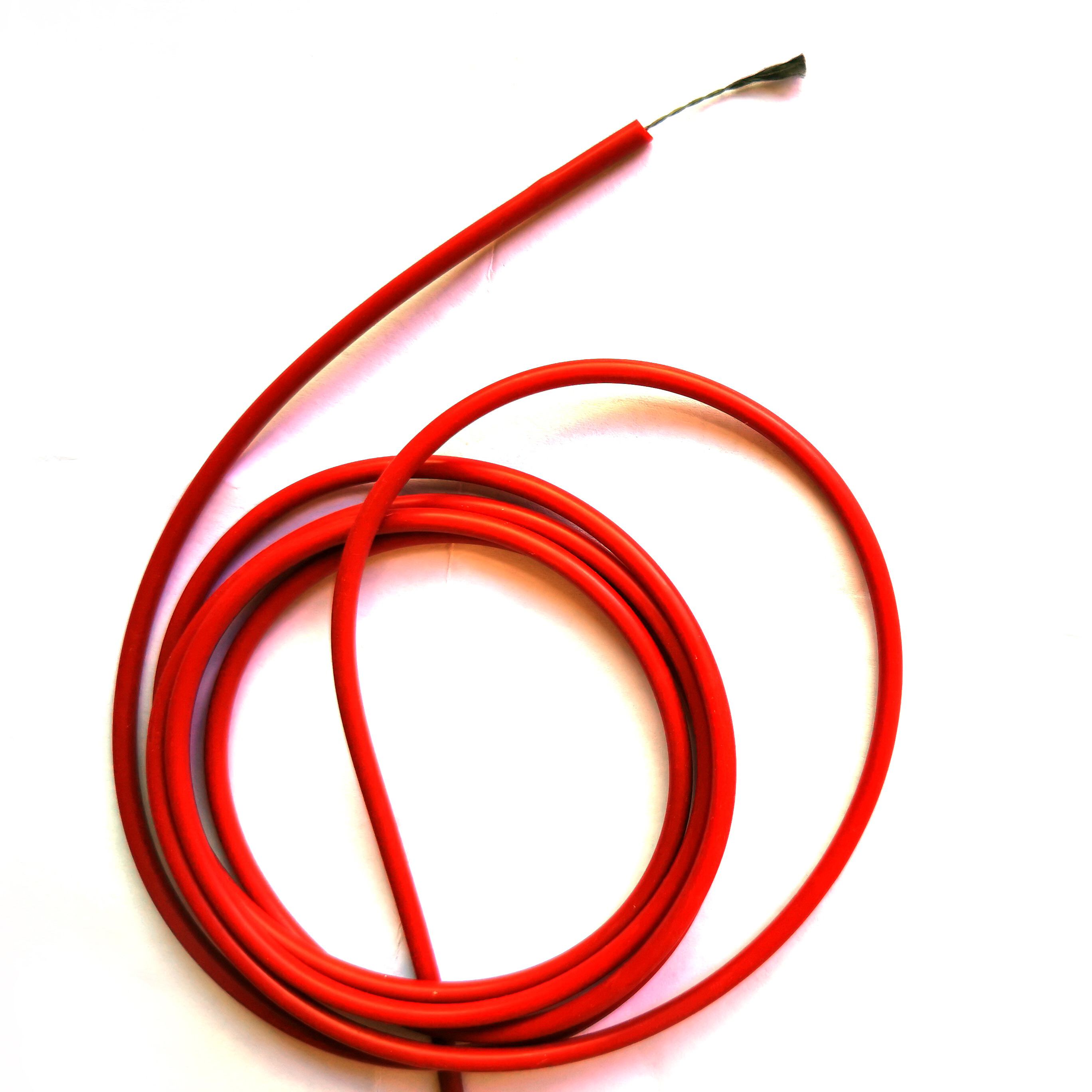 Flexible Silicone Rubber Carbon Fibre electric Wire Cable 12k 3mm Silicone coated Heating Wire