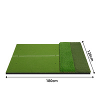Nouveau Tapis de Golf GOLF à Trois Types de Gazon, Épaissi, Durable, pour Tee à Gazon Long, Tapis de Pratique et Cages de Golf