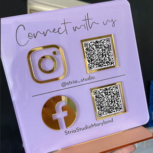 Placa de código Qr personalizada para mesa, señal con logotipo del sitio web, para redes sociales, para pagar señal acrílica - Product Image 5