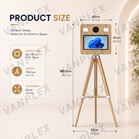 Cabina de Fotos con Cámara, Pantalla Táctil, Luz LED, Trípode y Estuche de Transporte para Alquiler en Eventos