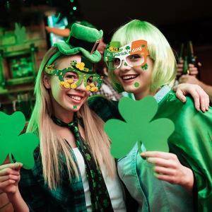 8 paires de lunettes en papier irlandaises pour la Saint-Patrick, accessoires photo, décorations de fête vertes, artisanat en papier pour la Saint-Patrick - Product Image 4