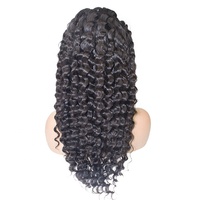 Peluca de Encaje Frontal HD, Cabello Virgen Largo con Ondas Profundas de 18-24 Pulgadas, Densidad 150%, Línea de Cabello Natural, Talla Pequeña/Grande