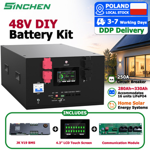 กล่องแบตเตอรี่ลิเธียมแบบติดตั้งบนแร็ค EU DDP  48V 16S  พร้อมชุดอุปกรณ์ DIY  พร้อมจอแสดงผล LCD ขนาด 4.3 นิ้ว รุ่น JK V19 BMS สำหรับ ESS - Product Image 1