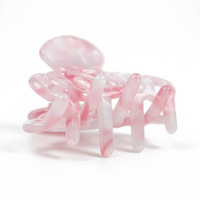 CANYUAN Pince à cheveux en acétate ajourée effet écaille de tortue ambre 5 cm, mini pince personnalisable avec logo pour femme, accessoires capillaires rétro miniatures