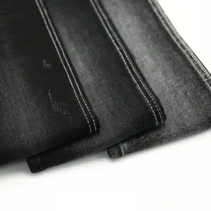 Raw Vintage Salvage Good Stretch Denim Fabric Black Stock Lot In China