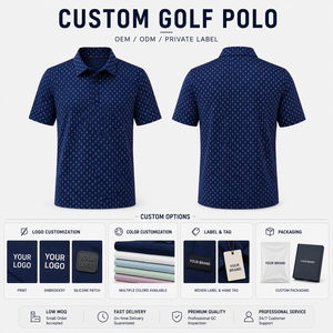 Polo de Golf Premium Personalizado para Hombre, Diseño de Puntos, Rendimiento que Absorbe la Humedad, Marca Privada, Polo Personalizado, Ropa Corporativa - Product Image 3