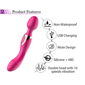 Masajeador Vibrador Estimulante para Adultos de Doble Cabezal con 10 Frecuencias y Carga USB AV - Product Image 2