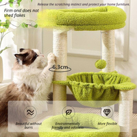 Arbre à chat de luxe en sisal avec hamac, structure d'escalade compacte pour chat pour salon, OEM ODM disponible
