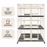 Jaula para Pájaros Apilable Antióxido con Divisores, Jaulas Metálicas de Cría para Aves, Jaula Moderna Grande para Loros, para Pájaros como el Pájaro Blanco