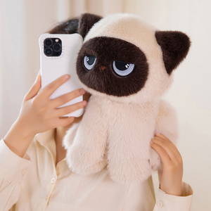 Peluche all'ingrosso a forma di gatto, bambole gatto addormentati, cuscini a gamba lunga, regali per ragazze, bambole gatto sedute, OEM ODM, regalo di compleanno - Product Image 5