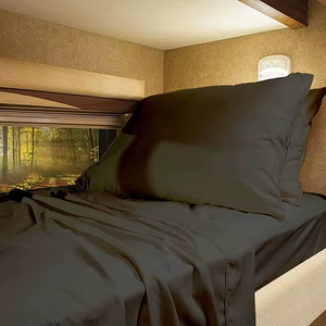 Organic Cotton <strong>Caravan</strong> Bedding Sweat Wicking Temperature Balancing Camper, Motorhome, Travel Trailer Low Profile <strong>Fitted</strong> <strong>Sheet</strong> - Product Image 1