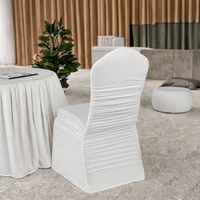 Housse de chaise en Spandex universelle lavable fantaisie housse de chaise de mariage extensible pour housses de chaise plissées à des fins décoratives