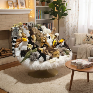 Sillón Giratorio de Peluche con Diseño de Animal de Lujo, Sofá Cómodo de Diseño Moderno Tapizado para <span class=keywords><strong>Muebles</strong></span> de Sala de Estar - Product Image 6