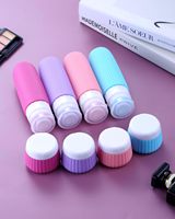 Lot de 8 bouteilles d'accessoires de voyage portables en silicone sans BPA, anti-fuite, pour shampoing et toilette, kit de bouteilles de voyage