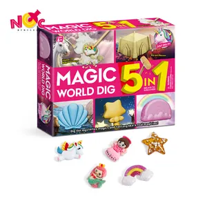 MIRACLE TO DISCOVER! 2022 Novelty Toys 5 in 1 Magic Fantasy Dig toys scallops clay excavation kit girl gift experiment hobbies