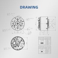 Actionneur robotique planétaire ZBDynamiX ZPA43-10-25-D-CO, diamètre extérieur 53 mm, rapport de réduction 25:1, poids 263 g, couple de pointe 18 Nm