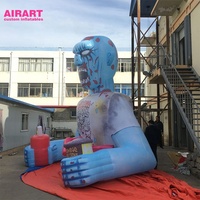Ballon de zombie bleu gonflable à thème d'halloween de taille géante; Prix bon marché de haute qualité