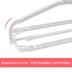 Promotion : Séchoir à linge pliable et rétractable en plastique, coupe-vent, avec crochet rotatif à 360° pour serviettes de bain et literie à domicile - Product Image 6