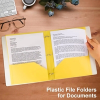 Bolsa de Documentos de Plástico PP Reciclable con Bolsillo, Colores y Logotipo Personalizables para Uso en Oficinas, Escuelas y Negocios