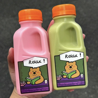 Résistant aux hautes températures remplissage à chaud PP bouteille de jus vide 300ml 500ml Mini pot à lait cruche en plastique pour lait thé yaourt conteneur