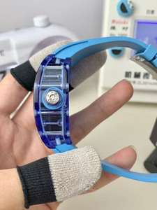 3501 Cool Blue Crystal Top-quality <b>Skeletonized</b> Tourbillon Waterproof <b>Automatic</b> Mechanical <b>Watch</b> for Men - Product Image 4