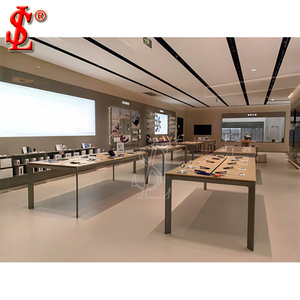 ตู้โชว์อุปกรณ์เสริมโทรศัพท์มือถือติดผนังสีดำ พร้อมไฟสปอตไลท์ LED และชั้นวางแบบโมดูลาร์ สำหรับตกแต่งร้านค้าปลีก - Product Image 2