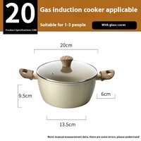 Marmite à soupe en pierre Maifan à double poignée Panier à vapeur intérieur antiadhésif Marmite à induction au gaz 100N