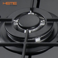 Table de cuisson à gaz encastrable 5 brûleurs en verre trempé de 8 mm d'épaisseur, fabriquée en Chine