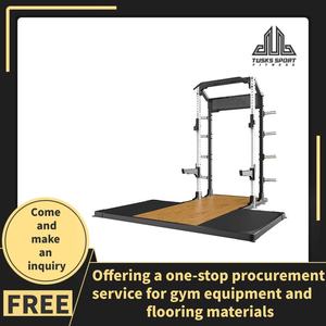 Équipement de fitness commercial : Demi-rack de squat avec plateforme de musculation pour l'entraînement de force - Product Image 2
