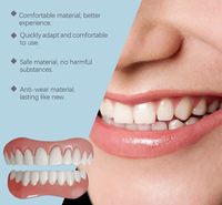 Couvercle de prothèse dentaire en plastique blanchir les facettes dentaires fausses dents supérieures et inférieures ensemble de prothèses dentaires sourire placage prothèses dentaires
