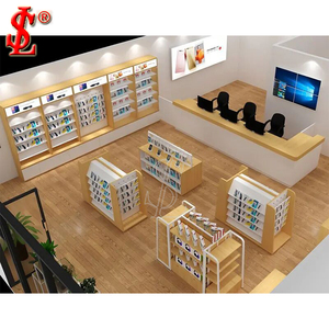 <span class=keywords><strong>Boutique</strong></span> de téléphonie mobile Dernière décoration intérieure Armoire murale d'affichage personnalisée <span class=keywords><strong>en</strong></span> bois conçue - Product Image 1