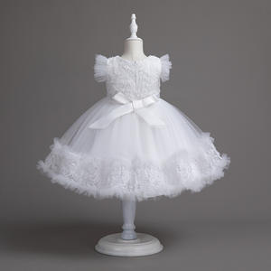 Abito da Principessa per Bambina di 3 Anni, Vestito Estivo Elegante Rosa per Feste, 100% Cotone con Volant - Product Image 4