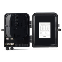 Boîtier de distribution de fibre optique FTTH 16 cœurs NAP FAT ODP Terminal 2 en 1 MINI Cassette de répartiteur PLC double plateau