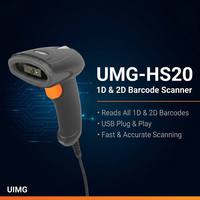Lecteur de codes-barres 1D 2D haute vitesse UMG-HS20, lecteur de codes QR filaire USB pour les caisses de supermarchés et de commerces de détail