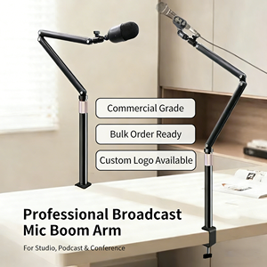 Support de microphone professionnel réglable sans fil en métal pour <span class=keywords><strong>studio</strong></span> de podcast, bras articulé pour <span class=keywords><strong>studio</strong></span> d'enregistrement professionnel - Product Image 1