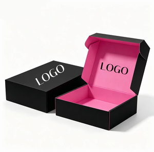 custom logo corrugated mailer box, color inside lining, printed shipping box, gift packaging box - Product Image 1
